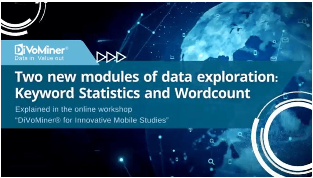 Two New Modules of Data Exploration: Keyword Statistics and Wordcount