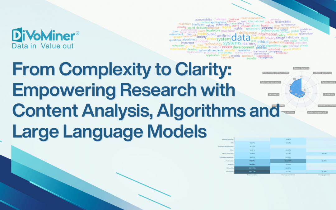 From Complexity to Clarity: Empowering Research with Content Analysis, Algorithms and Large Language Models